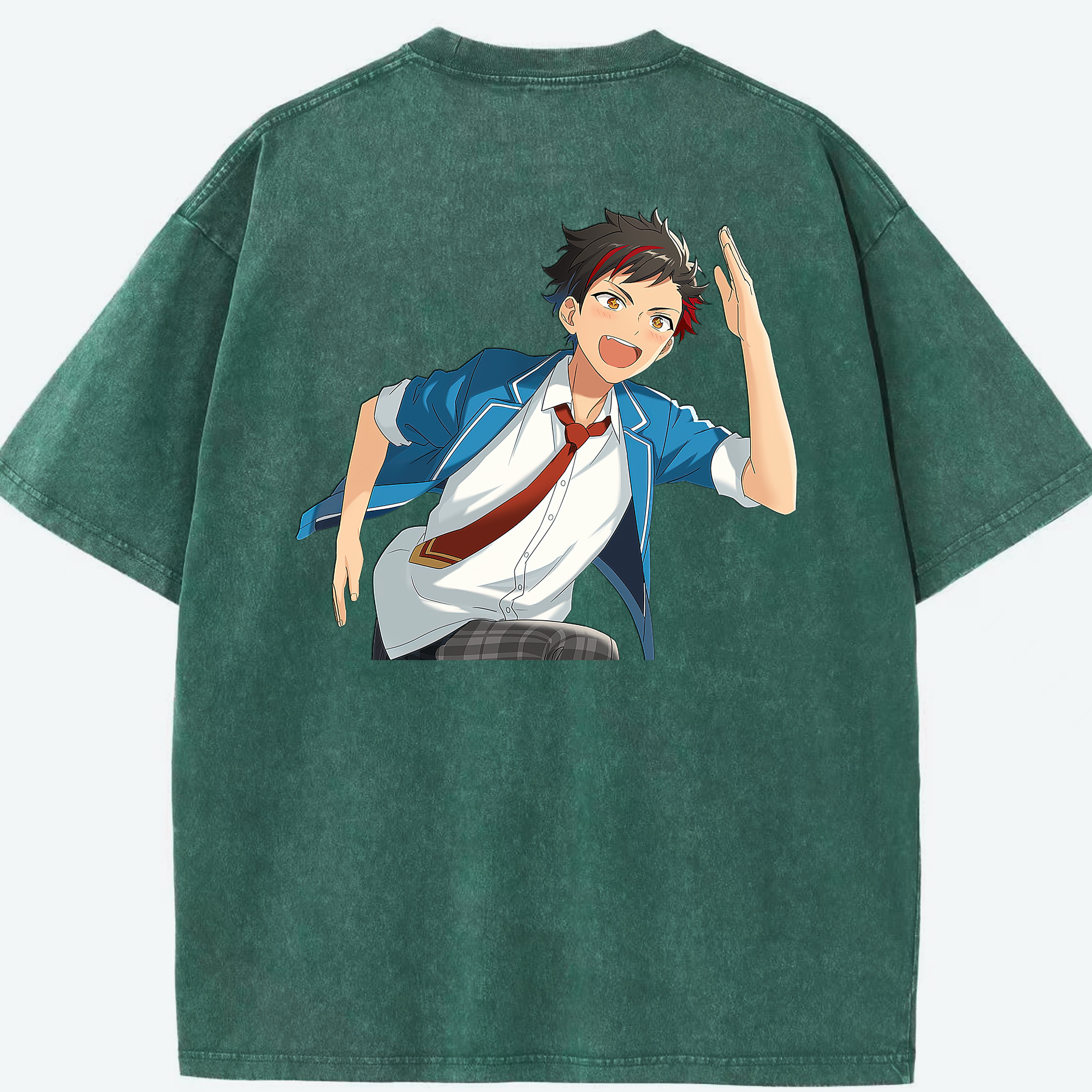 （画像用） あんさんぶるスターズ! Ensemble Stars 綿100% ヴィンテージ風 半袖Tシャツ（背面プリント）